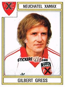 Sticker Gilbert Gress - Football Switzerland 1983-1984 - Panini