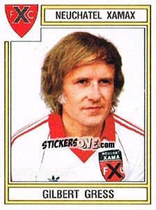 Sticker Gilbert Gress - Football Switzerland 1983-1984 n. 160 - Panini