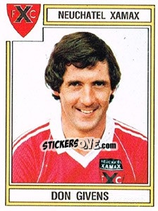 Sticker Don Givens - Football Switzerland 1983-1984 - Panini