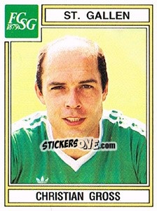 Sticker Christian Gross - Football Switzerland 1983-1984 - Panini
