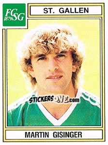 Cromo Martin Gisinger - Football Switzerland 1983-1984 - Panini