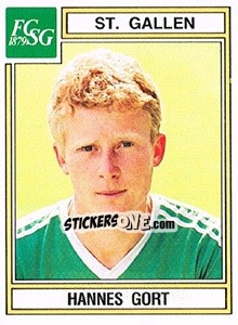 Sticker Hannes Gort - Football Switzerland 1983-1984 - Panini