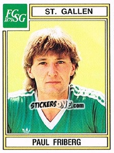 Cromo Paul Friberg - Football Switzerland 1983-1984 - Panini