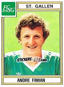 Sticker Andre Fimian - Football Switzerland 1983-1984 - Panini
