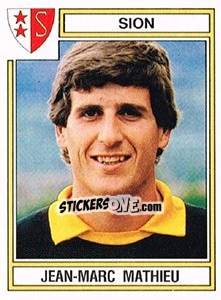 Sticker Jean-Marc Mathieu - Football Switzerland 1983-1984 - Panini