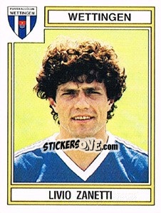 Sticker Livio Zanetti - Football Switzerland 1983-1984 - Panini