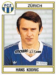 Sticker Hans Kodric - Football Switzerland 1983-1984 - Panini
