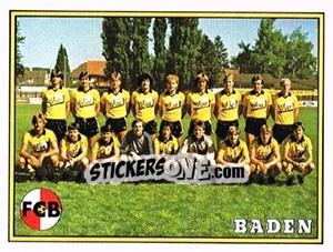 Cromo Mannschaft Baden - Football Switzerland 1983-1984 - Panini