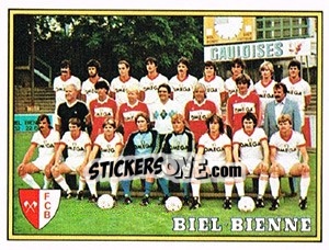 Sticker Mannschaft Biel-Bienne - Football Switzerland 1983-1984 n. 302 - Panini