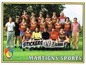Cromo Mannschaft Martigny-Sports