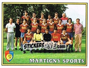 Sticker Mannschaft Martigny-Sports - Football Switzerland 1983-1984 n. 310 - Panini