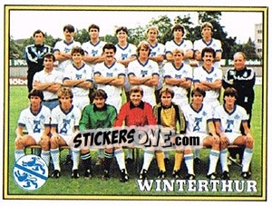 Cromo Mannschaft Winterthur - Football Switzerland 1983-1984 - Panini