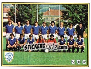 Cromo Mannschaft Zug - Football Switzerland 1983-1984 - Panini