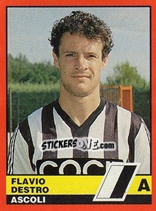 Sticker Flavio Destro - Calciatori d'Italia 1989-1990 n. 3 - Vallardi