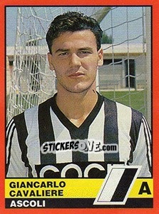 Sticker Carlo Cavaliere - Calciatori d'Italia 1989-1990 n. 12 - Vallardi