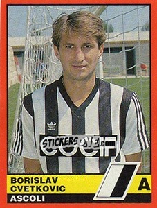 Sticker Borislav Cvetkovic - Calciatori d'Italia 1989-1990 - Vallardi