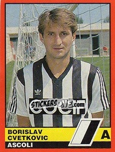 Sticker Borislav Cvetkovic - Calciatori d'Italia 1989-1990 n. 16 - Vallardi