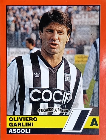 Cromo Oliviero Garlini - Calciatori d'Italia 1989-1990 n. 18 - Vallardi