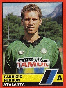 Sticker Fabrizio Ferron - Calciatori d'Italia 1989-1990 n. 21 - Vallardi