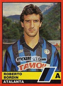 Sticker Roberto Bordin - Calciatori d'Italia 1989-1990 - Vallardi