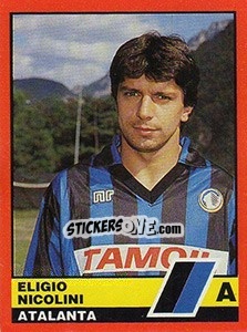 Sticker Eligio Nicolini - Calciatori d'Italia 1989-1990 n. 34 - Vallardi