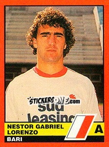 Cromo Nestor Gabriel Lorenzo - Calciatori d'Italia 1989-1990 - Vallardi