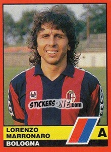 Figurina Lorenzo Marronaro - Calciatori d'Italia 1989-1990 - Vallardi