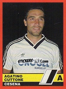 Sticker Agatino Cuttone - Calciatori d'Italia 1989-1990 n. 91 - Vallardi