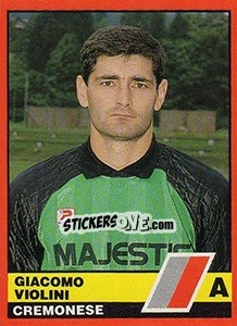 Sticker Giacomo Violini - Calciatori d'Italia 1989-1990 n. 104 - Vallardi