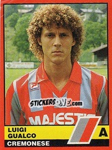 Sticker Luigi Gualco - Calciatori d'Italia 1989-1990 - Vallardi