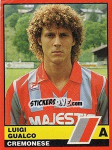 Sticker Luigi Gualco - Calciatori d'Italia 1989-1990 n. 105 - Vallardi