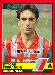 Cromo Ettore Ferraroni - Calciatori d'Italia 1989-1990 - Vallardi
