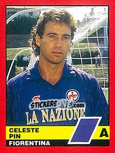 Sticker Celeste Pin - Calciatori d'Italia 1989-1990 - Vallardi