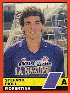 Figurina Stefano Pioli - Calciatori d'Italia 1989-1990 - Vallardi