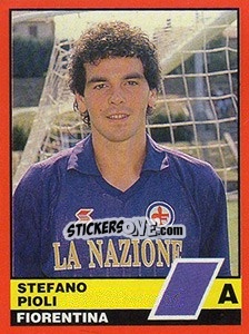 Sticker Stefano Pioli - Calciatori d'Italia 1989-1990 n. 130 - Vallardi