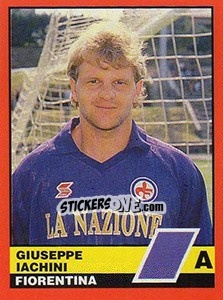 Cromo Giuseppe Iachini - Calciatori d'Italia 1989-1990 - Vallardi