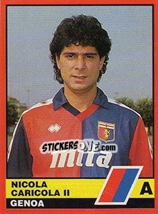 Sticker Nicola Caricola - Calciatori d'Italia 1989-1990 - Vallardi