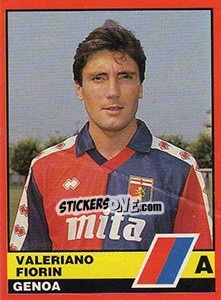 Sticker Valeriano Fiorin - Calciatori d'Italia 1989-1990 n. 153 - Vallardi