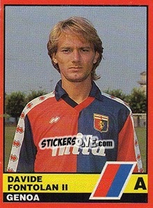 Sticker Davide Fontolan - Calciatori d'Italia 1989-1990 n. 160 - Vallardi
