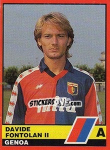 Cromo Davide Fontolan - Calciatori d'Italia 1989-1990 - Vallardi