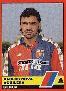 Cromo Carlos Nova Aguilera - Calciatori d'Italia 1989-1990 - Vallardi
