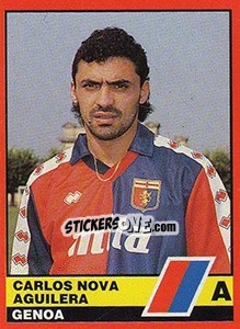 Sticker Carlos Nova Aguilera - Calciatori d'Italia 1989-1990 n. 161 - Vallardi