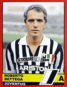Sticker Roberto Bettega - Calciatori d'Italia 1989-1990 n. 205 - Vallardi