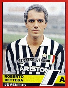 Figurina Roberto Bettega - Calciatori d'Italia 1989-1990 - Vallardi