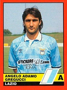 Figurina Angelo Adamo Gregucci - Calciatori d'Italia 1989-1990 - Vallardi