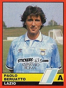 Cromo Paolo Beruatto - Calciatori d'Italia 1989-1990 - Vallardi