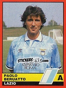 Sticker Paolo Beruatto - Calciatori d'Italia 1989-1990 n. 211 - Vallardi