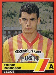 Sticker Egidio Ingrosso - Calciatori d'Italia 1989-1990 - Vallardi