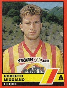Sticker Roberto Miggiano - Calciatori d'Italia 1989-1990 n. 235 - Vallardi