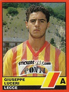 Sticker Giuseppe Luceri - Calciatori d'Italia 1989-1990 - Vallardi